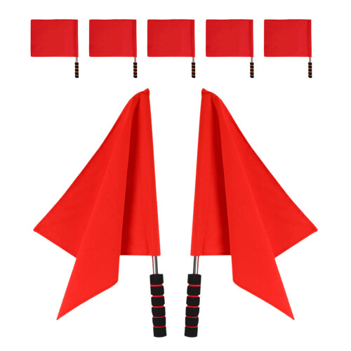 28Pcs Official Red Referee Flags Durable for Sports 1