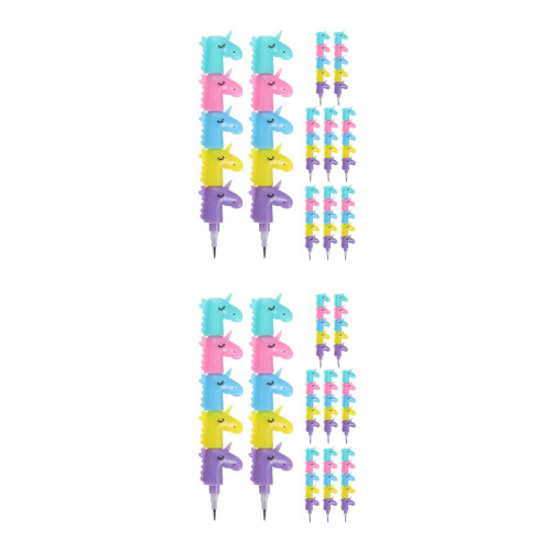 20Pcs Multi ABS Building Block Stackable Pencils Cute Kids Stationery 2