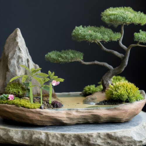 15 Pcs Mini Tree Models For Sand Table Landscape Decor Banana Palm 2