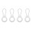 4Pcs Durable Tracer Protective Cases White Pc Stainless Steel Material 4