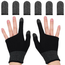 3 Sets Gaming Finger Gloves For Touchscreen Use With Finger Sleeves