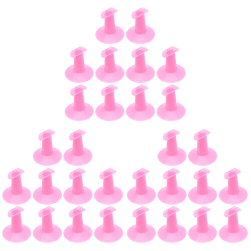 3 Pcs Nail Holder For Display Practice Stand Plastic Support 2