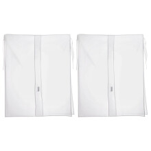 6Pcs White Garment Rack Covers Peva Hanging Clothes Protector Bags
