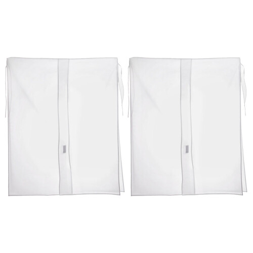 6Pcs White Garment Rack Covers Peva Hanging Clothes Protector Bags