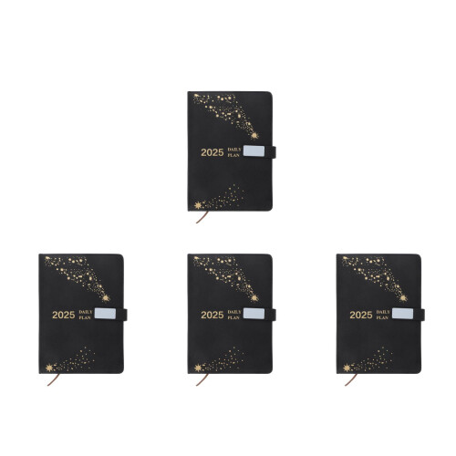 4Pcs Black Daily Task Planner Notepad for Teachers and Professionals 1