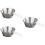 3 Sets Camping Bowl Titanium Cup Foldable 304 Stainless Steel 8