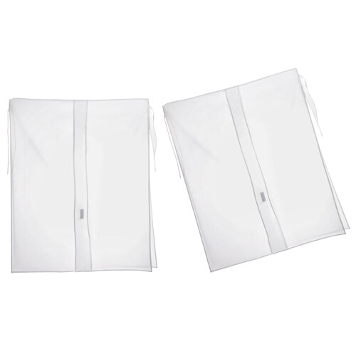 6Pcs White Garment Rack Covers Peva Hanging Clothes Protector Bags 2
