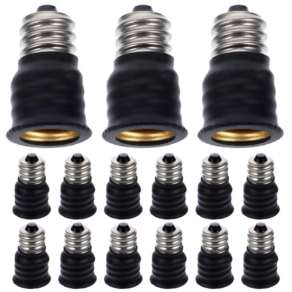 30Pcs Lightweight Lamp Socket Adapter Bulb Base Converter Black/Light 3631378367821