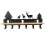 2Sets Multi Color Bamboo Iron Wall Shelf with Hooks Small Key Holder 1