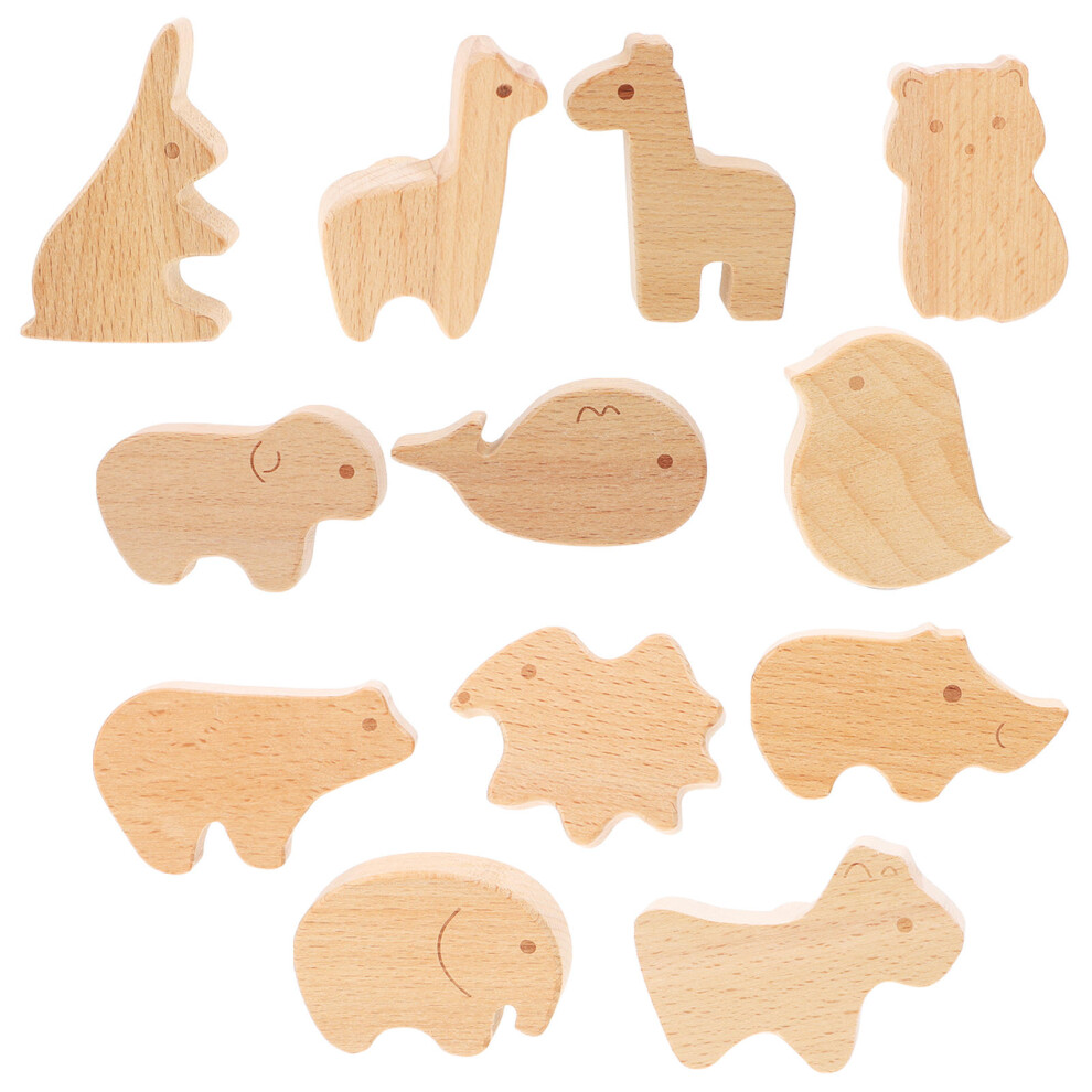 24 Pcs Wooden Animal Cabinet Knobs Natural Drawer Pulls With Screws 3631372269756