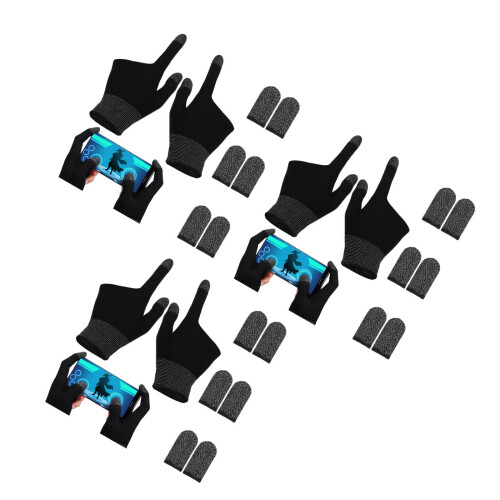 3 Sets Gaming Finger Gloves For Touchscreen Use With Finger Sleeves 1