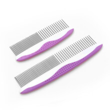 2 Pcs Pet Grooming Combing Brushes For Cats Moulting Dog Tools Steel