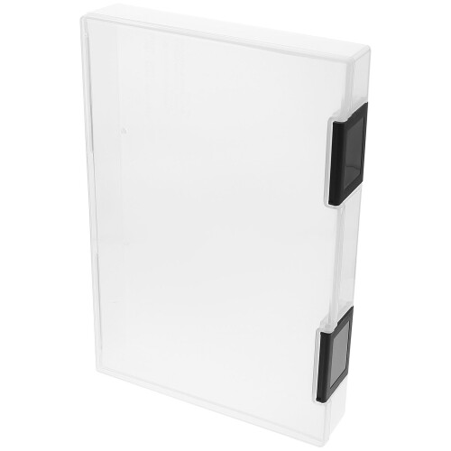 2Pcs Transparent File Box Plastic Storage Container for Documents