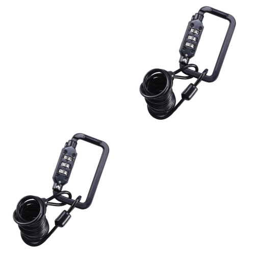 2Pièces Antivol Noir Câble 12M Durable Pour Casques 2
