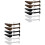 Shoe Stretcher Plastic Adjustable Shape 6pairs 9.4x3.5x0.8in 3