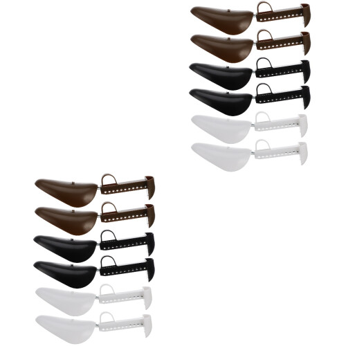 Shoe Stretcher Plastic Adjustable Shape 6pairs 9.4x3.5x0.8in 2