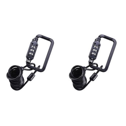 2Pièces Antivol Noir Câble 12M Durable Pour Casques 1
