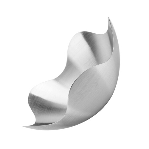 2Pcs Silver Creative Fruit Plates Stainless Steel Snack Dish for Home 2