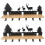 2Sets Multi Color Bamboo Iron Wall Shelf with Hooks Small Key Holder 6
