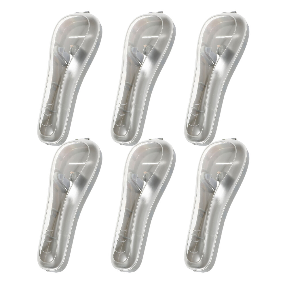Villcase 6Pcs Travel Razor Protector Case - Grey Plastic Manual Razor Storage
