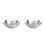 2Pcs Silver Creative Fruit Plates Stainless Steel Snack Dish for Home 9