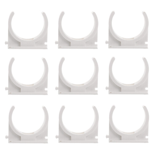 3pcs U-Shaped Pipe Clamp Pvc Conduit Hose White 1