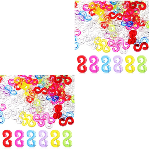 2Pcs Assorted Plastic Bracelet Clips for Rubber Band Loom Kit 2