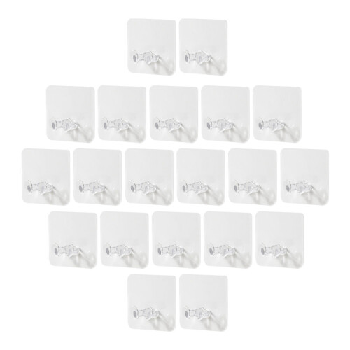 100Pcs Transparent Wall Storage Hooks Punch-Free Strong Adhesive Hooks