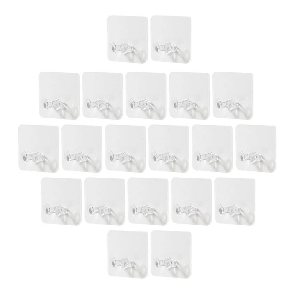 100Pcs Transparent Wall Storage Hooks Punch-Free Strong Adhesive Hooks 3631378327733