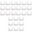 3pcs U-Shaped Pipe Clamp Pvc Conduit Hose White 6