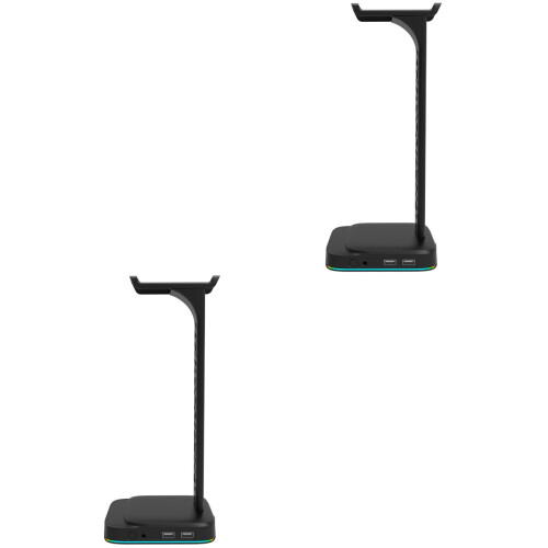 2 Count Headphone Stand Headphones For Desk Rgb Headset Controller 2