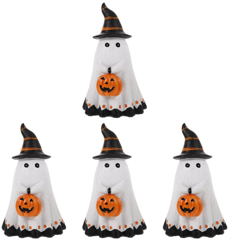 4Pièces Statue Résine Halloween Maison 2