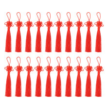 60Pcs Red Chinese Knot Tassels Decorative Key Tassel Pendants for DIY