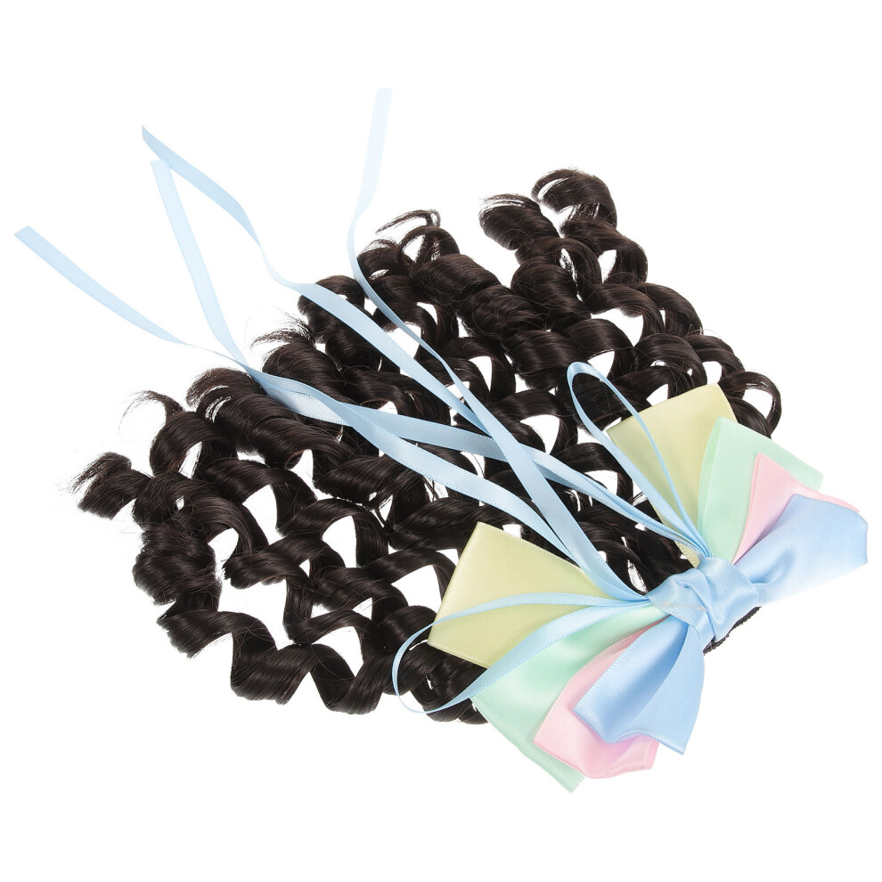 Totority 5Pcs Multi Color Long Wavy Curly Synthetic Wig Hairpieces For Women