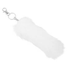 Simulation Tail Keychain Cute Keychains For Women Girls White