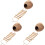 3Sets Decorative Hanging Birdcage Light Brown Coconut Shell Bird Bed 4