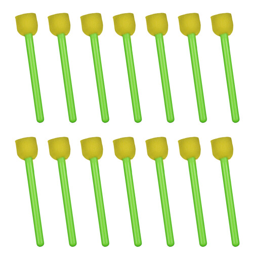 40 Pcs Mushroom Head Sponge Brushes With Plastic Handle 1