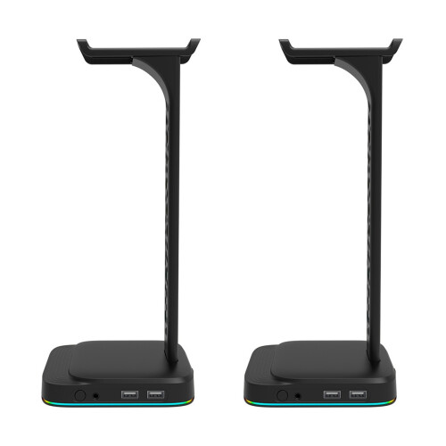 2 Count Headphone Stand Headphones For Desk Rgb Headset Controller 1