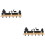 2Sets Multi Color Bamboo Iron Wall Shelf with Hooks Small Key Holder 7