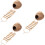 3Sets Decorative Hanging Birdcage Light Brown Coconut Shell Bird Bed 9
