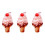 3Pcs Multi-Colored Plush Ice Cream Pillow Decorative Sofa Throw 5