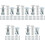 125Sets Galvanized Carbon Steel Petal Nut Inserts for Hardboard Silver 5