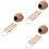 3Sets Decorative Hanging Birdcage Light Brown Coconut Shell Bird Bed 8