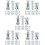 125Sets Galvanized Carbon Steel Petal Nut Inserts for Hardboard Silver 10