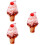 3Pcs Multi-Colored Plush Ice Cream Pillow Decorative Sofa Throw 8
