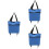 3Pcs Reusable Blue Trolley Laundry Bags with Wheels for Easy Storage 6