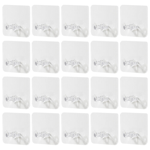100Pcs Transparent Wall Storage Hooks Punch-Free Strong Adhesive Hooks 1
