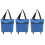 3Pcs Reusable Blue Trolley Laundry Bags with Wheels for Easy Storage 4