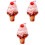 3Pcs Multi-Colored Plush Ice Cream Pillow Decorative Sofa Throw 4