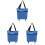 3Pcs Reusable Blue Trolley Laundry Bags with Wheels for Easy Storage 2